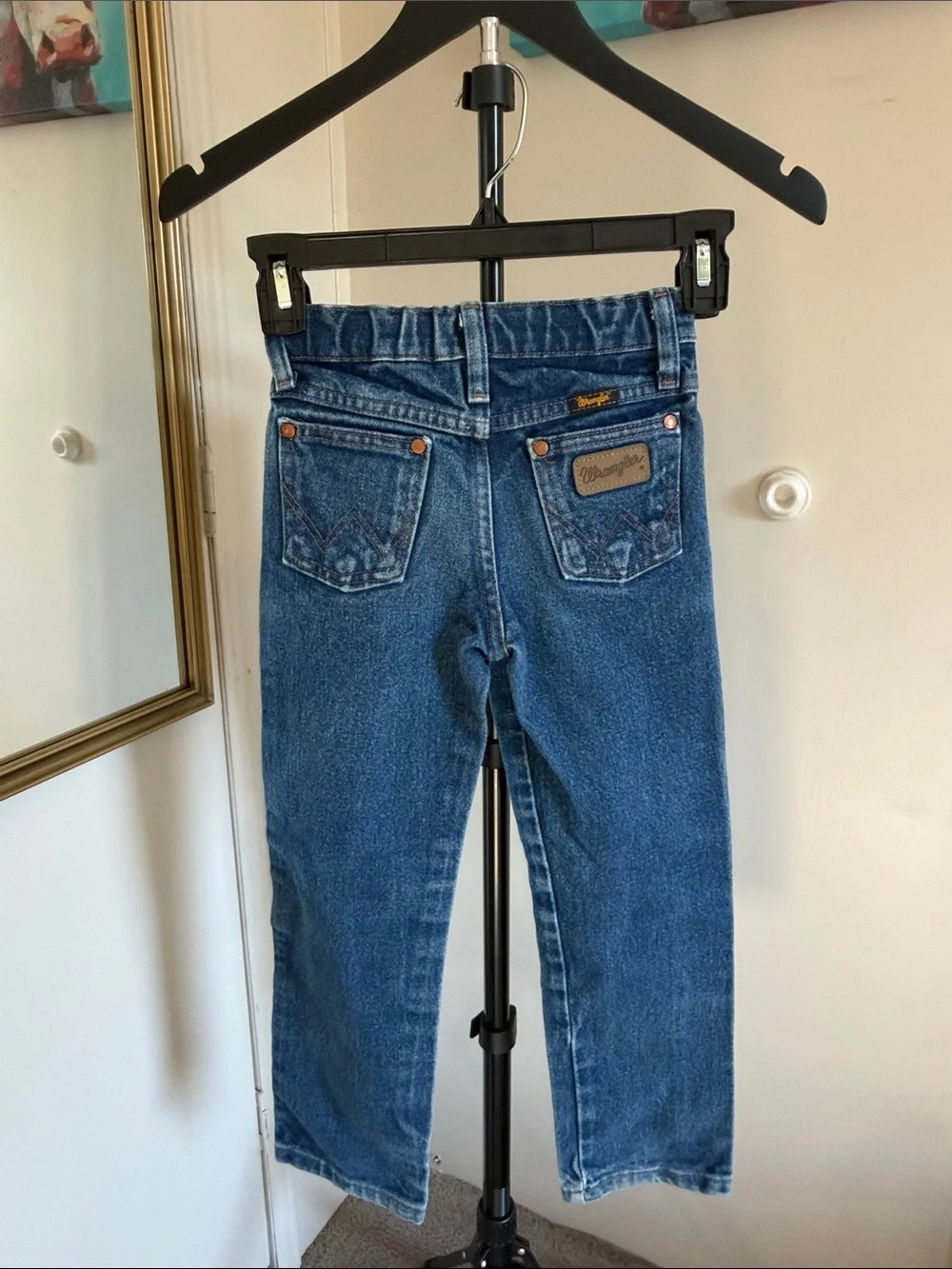 Wrangler Kids Dark Blue Denim Jeans 7 Slim